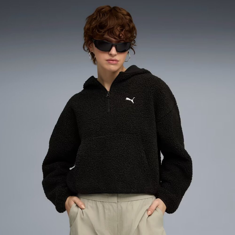 NWT Puma Polar Fleece Hoodie in Black